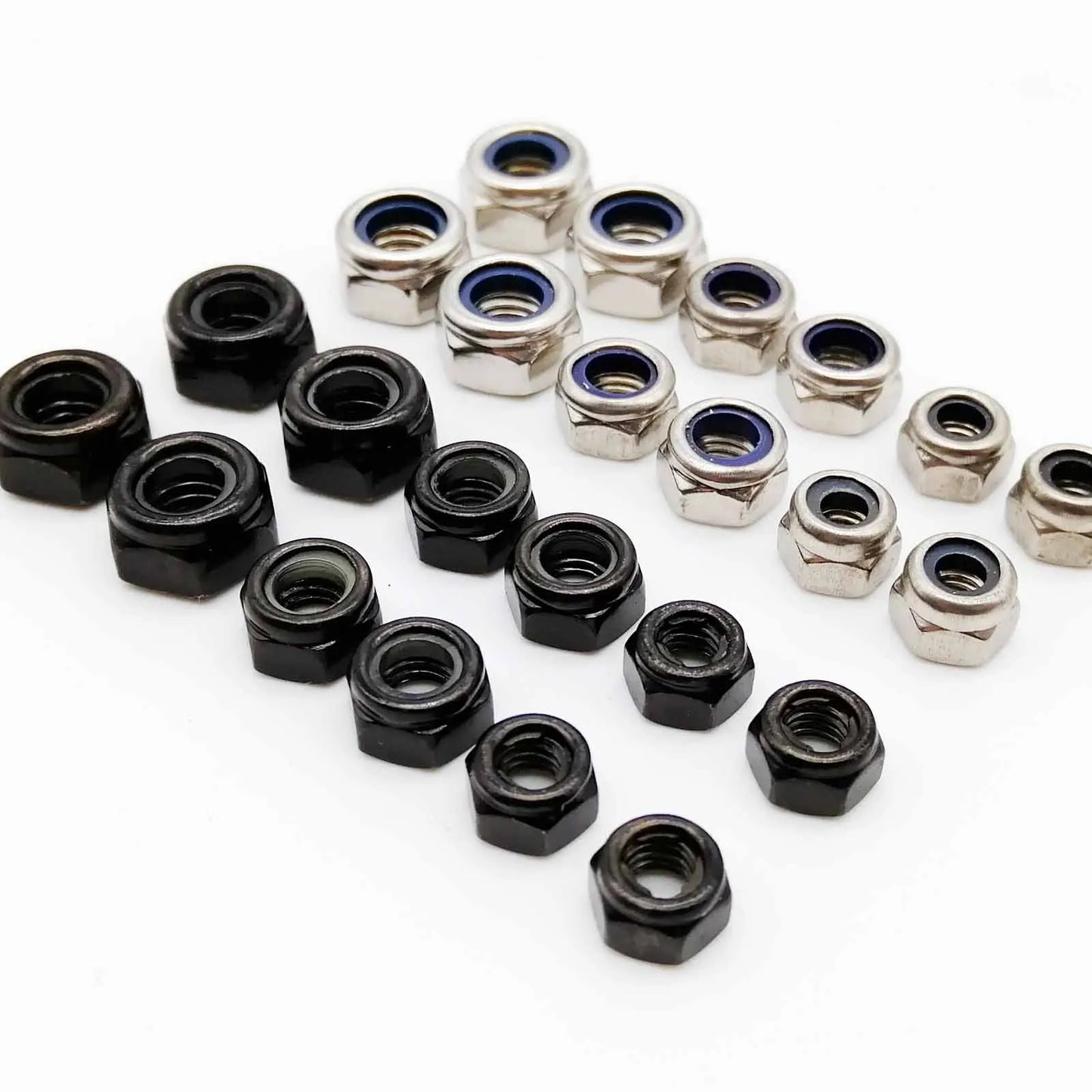 M2 M2.5 M3 M3.5 M4 M5 M6 M8 M10 M12 M14 M16 304 Stainless Steel Black Hex Nylon Insert Lock Nut Self-locking Locknut