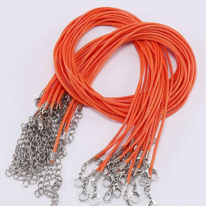 10Pcs/lot Dia 1.5/2mm Leather Cord Necklace With Clasp Adjustable Braided Rope for Jewelry Making DIY Necklace Bracelet Supplies