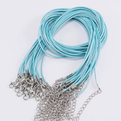 10Pcs/lot Dia 1.5/2mm Leather Cord Necklace With Clasp Adjustable Braided Rope for Jewelry Making DIY Necklace Bracelet Supplies