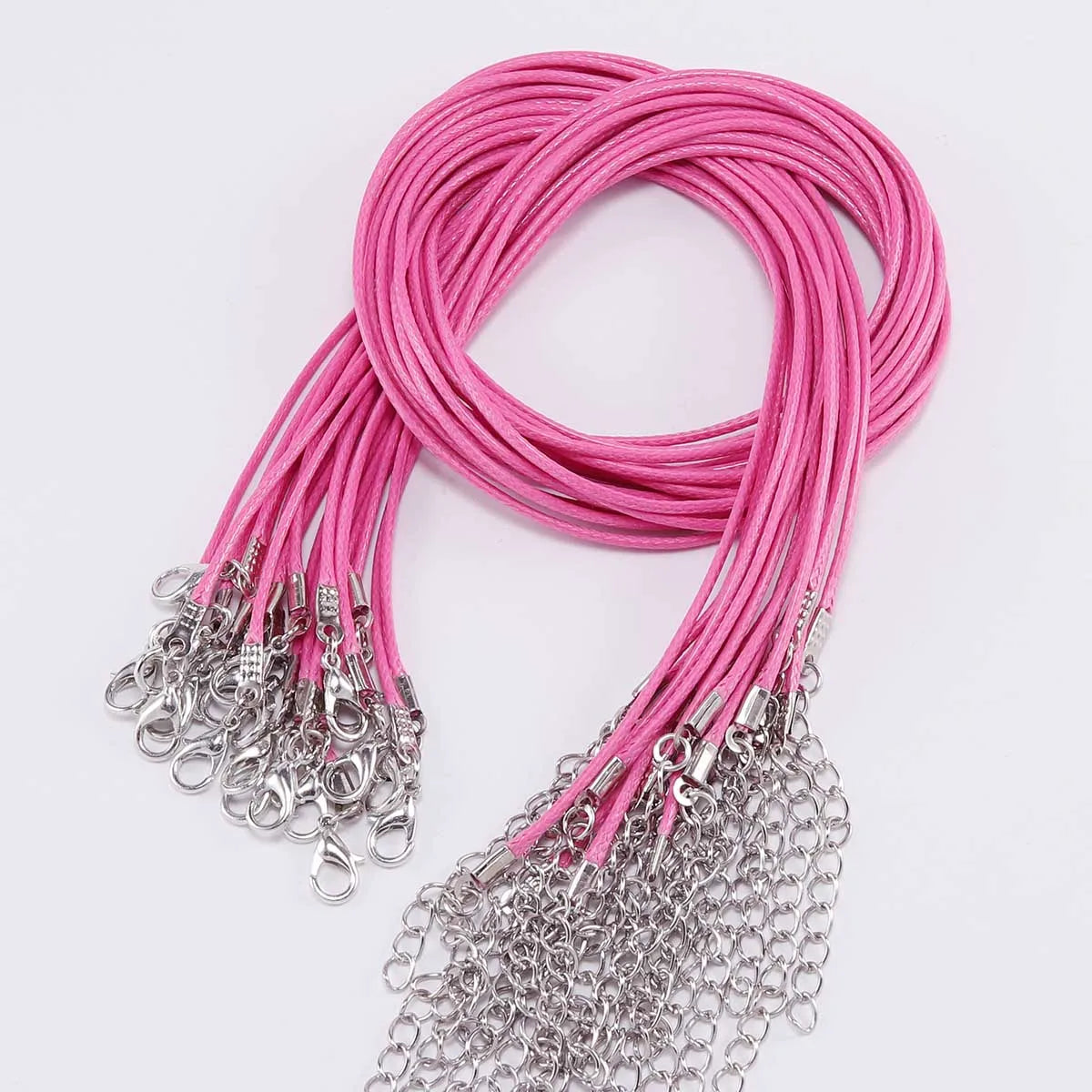 10Pcs/lot Dia 1.5/2mm Leather Cord Necklace With Clasp Adjustable Braided Rope for Jewelry Making DIY Necklace Bracelet Supplies