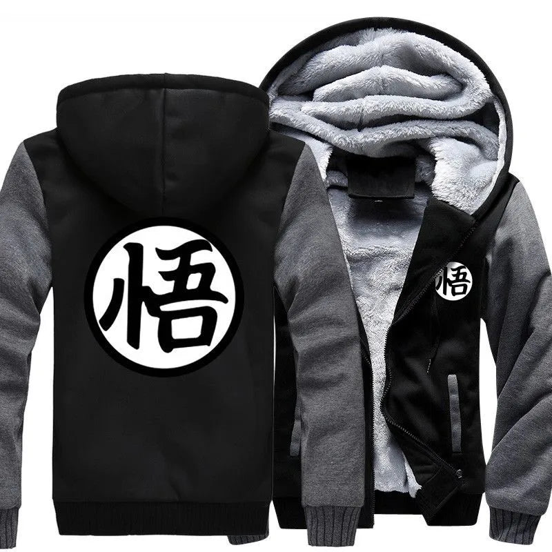 Autumn Winter Anime Sweatshirt Men's Fashion Streetwear Fleece Hoody Sportswear Jacket