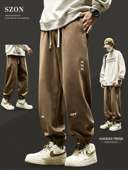 Sweatpants Spring Casual Ankle-Tied Loose American Pants