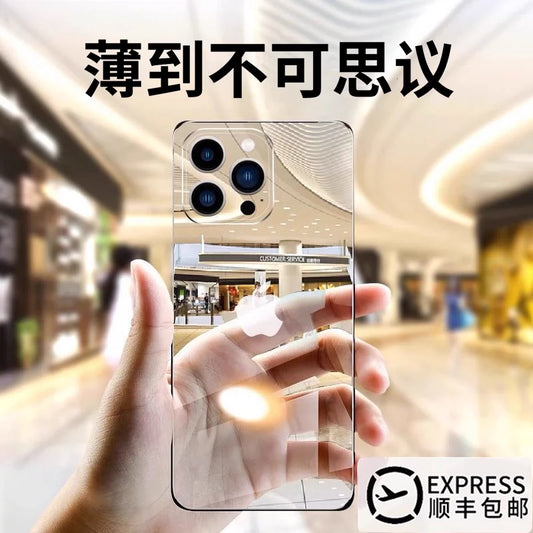 Applicable to Apple 14promax Phone Case Iphone15 Ultra-Thin Apple 15promax Frameless 12pro Transparent 13 Drop-Resistant 11promax New Arrival Protective Case All-Inclusive Lens Plus