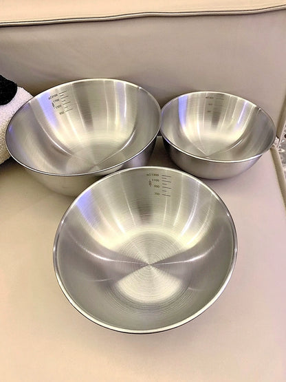 304 Food Grade Stainless Steel Basin Vegetable Washing and Noodles Egg Beating For Home Kitchen Cold Salad Cuisine Basin Straight Edge Basin Bowl