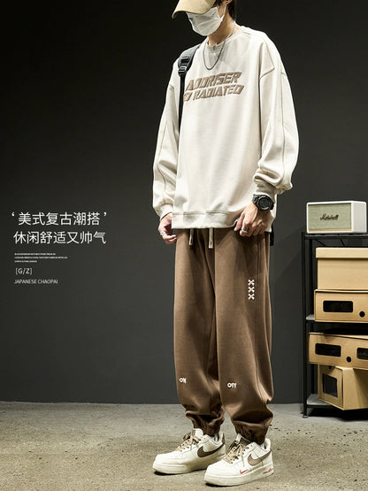 Sweatpants Spring Casual Ankle-Tied Loose American Pants