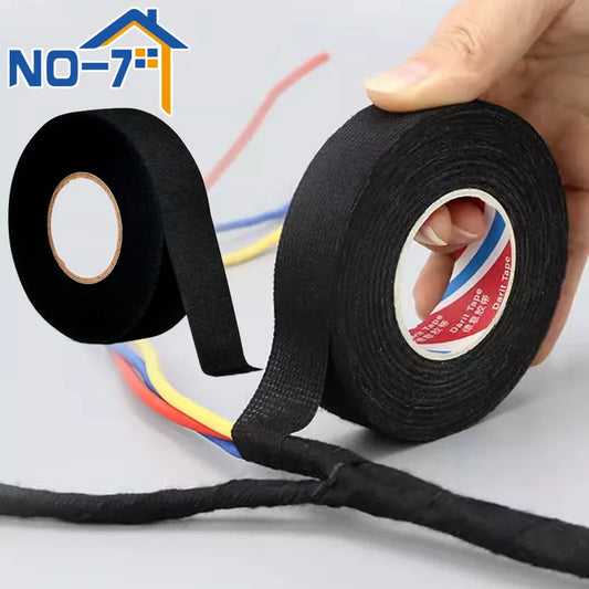 Electrical Tape Heat Resistant Harness Tape - Automotive Fabric Cloth Insulation, Waterproof, Noise Resistant Adhesive Tape