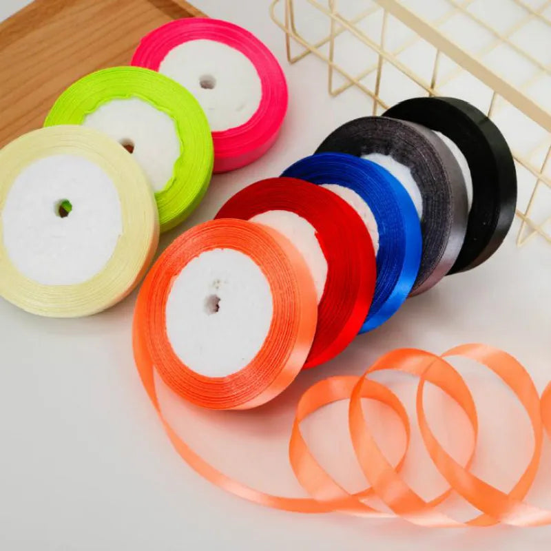 22meter/Roll 6mm 10mm 15mm 20mm 25mm 40mm 50mm Silk Satin Ribbons for Crafts Bow Handmade DIY Gift Wrap Party Wedding Decorative