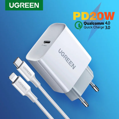 Quick Charge 4.0 3.0 QC PD Charger 20W QC4.0 QC3.0 USB Type C Fast Charger for iPhone 15 14 13 12 Xiaomi Phone PD Charger