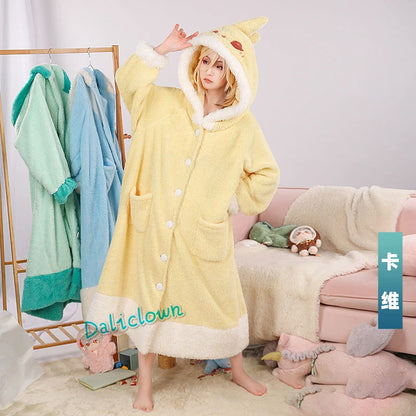 Genshin Impact Cosplay Pajama Set: Xiao, Kaeya, Yae Miko, Ganyu, Scaramouche Wanderer - Winter Sleepwear with Blanket