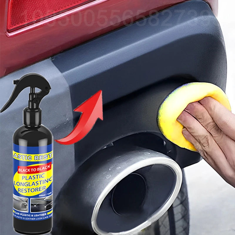 Car Plastic Restorer Coating Agent - Auto Plastic & Rubber Exterior Repair Cleaner