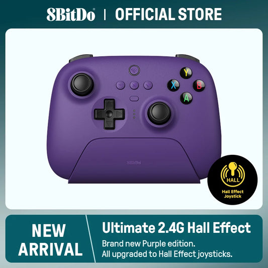 8BitDo New Ultimate 2.4G Wireless Gaming Controller with Hall Effect Joystick for PC, Windows, Steam Deck, Android, & iPhone