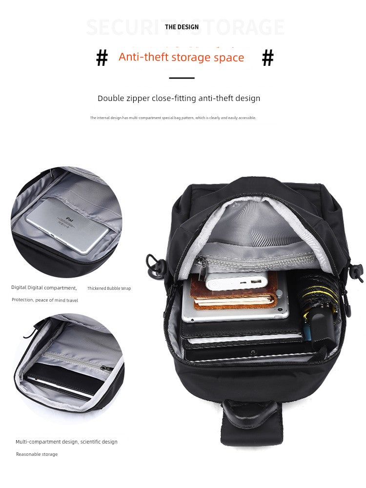 Casual Shoulder Multifunctional Fashion Brand Men Chest Bag