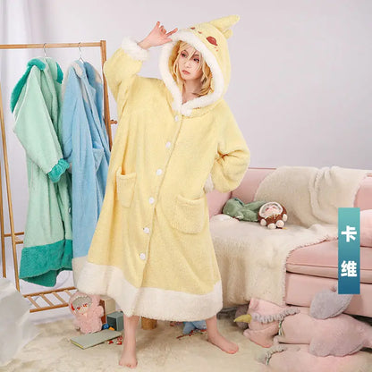 Genshin Impact Cosplay Pajama Set: Xiao, Kaeya, Yae Miko, Ganyu, Scaramouche Wanderer - Winter Sleepwear with Blanket