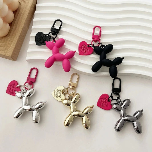 Fashion Keychain Punk Y2K Balloon Dog Keychains for Women Bag Pendant Jewelry Trinket Girl's Car Key Ring Key Chain Accessories