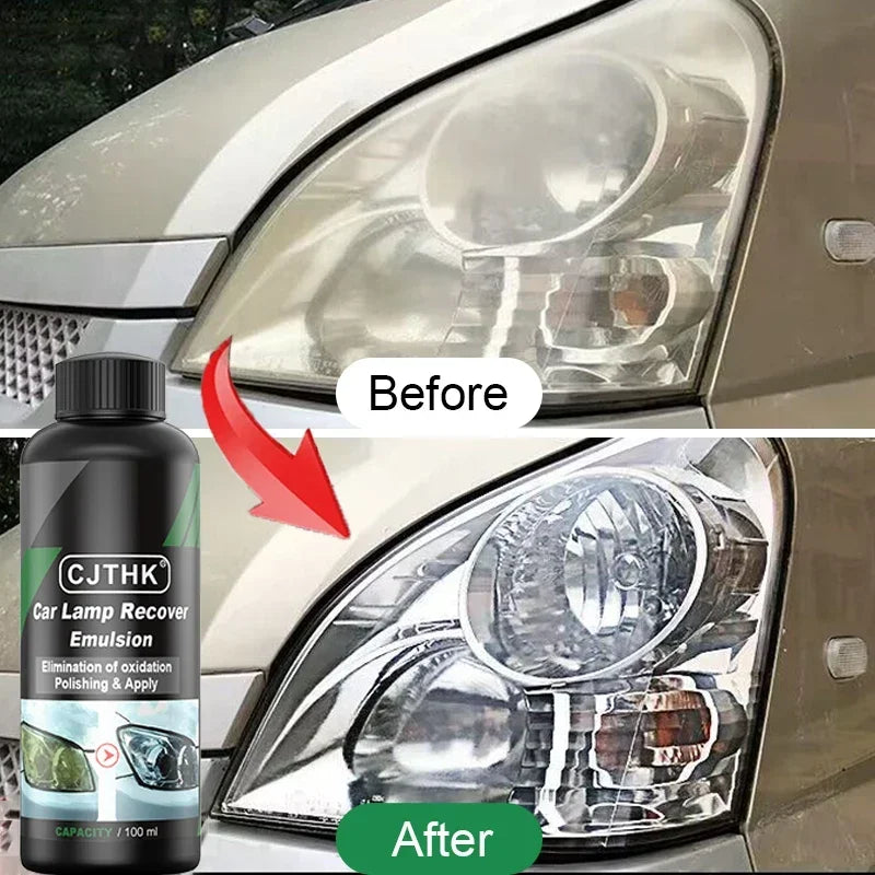 Ultimate Car Headlight Restoration Polishing Kit - Headlamp Scratch Remover & Oxidation Cleaning Paste