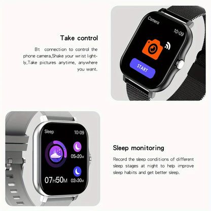 Smart Watch Full Touch Screen Sport Fitness Watches BT Call Digital Smartwatch Wristwatch 2024 New