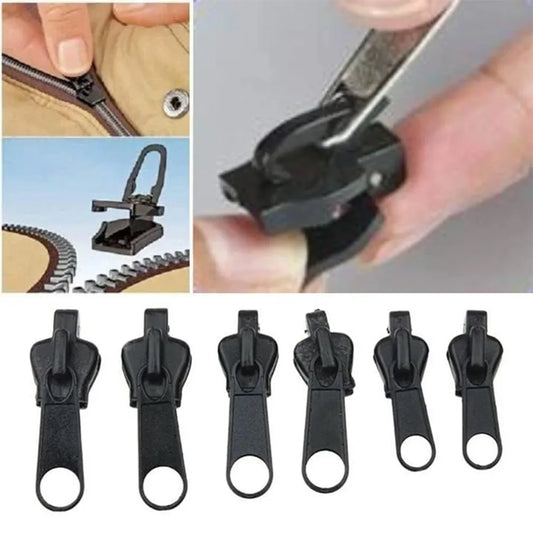 6pcs Instant Zipper Universal Repair Kit - Zip Slider & Teeth Replacement