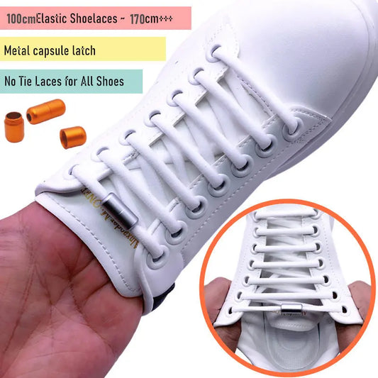 1Pair Elastic Lazy Shoelaces No Tie Shoe Laces Sneakers Flats Shoelaces for Kids Adult Quick Shoelace Fit All Shoes Freeshipping