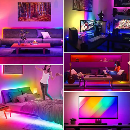 Background Atmosphere Light Strips 5050 RGB Color Bluetooth 5V Light Set for TV, Bedside, and Bar