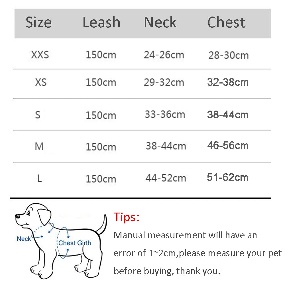 Dog Harness Leash Set for Small Dogs - Adjustable Puppy Cat Harness Vest for French Bulldog, Chihuahua, Pug - Outdoor Walking Lead Leash