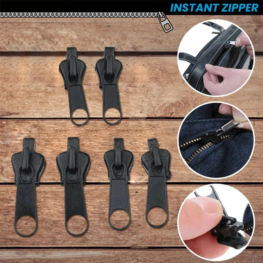 6pcs Instant Zipper Universal Repair Kit - Zip Slider & Teeth Replacement