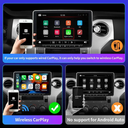 EKIY NEW Mini Wireless CarPlay Adapter for Toyota, Mazda, Nissan, Camry, Suzuki, Subaru, Citroen, Audi, Mercedes, Kia, Ford, Opel - Compatible with iOS15, Spotify, Bluetooth