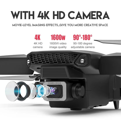 New E88Pro RC Drone 4K Professional with 1080P Wide Angle Dual HD Camera Foldable RC Helicopter WIFI FPV Height Hold