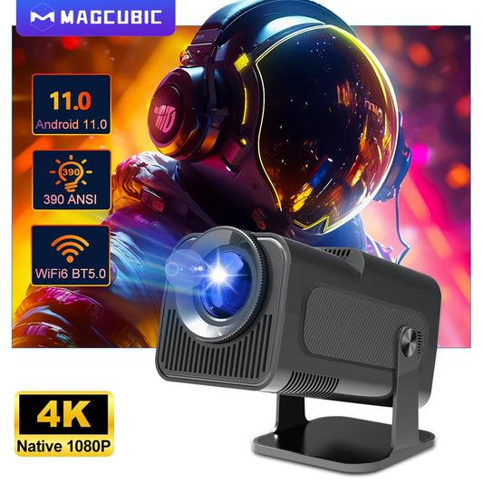 Magcubic 4K Android 11 Projector Native 1080P 390ANSI HY320 Dual Wifi6 BT5.0 Portable Cinema Projector