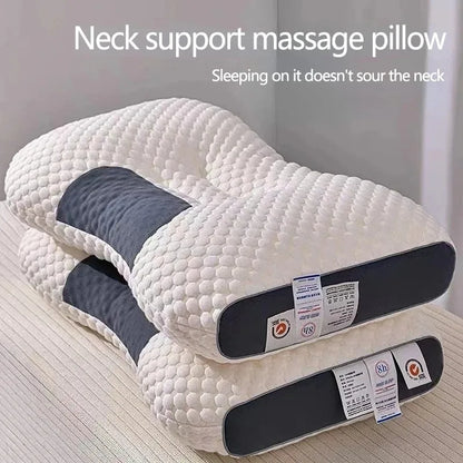 Cervical Orthopedic Neck Pillow: Soybean Fiber SPA Massage Pillow for Sleep and Neck Protection