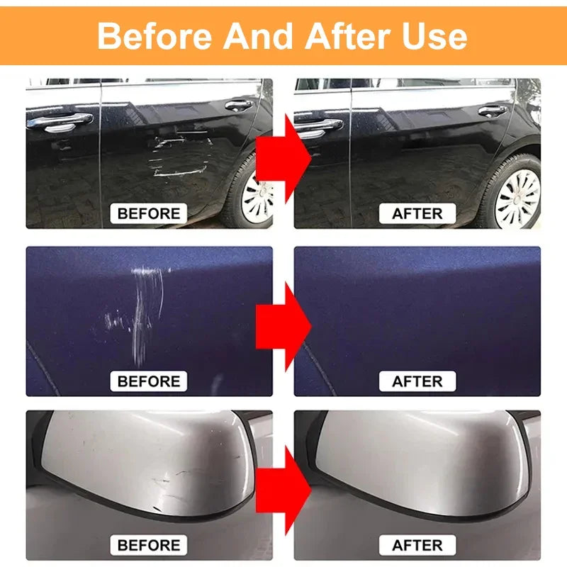 Car Scratch Remover Paint Care Kit - Auto Swirl & Scratch Repair Polishing Compound with Anti-Scratch Wax