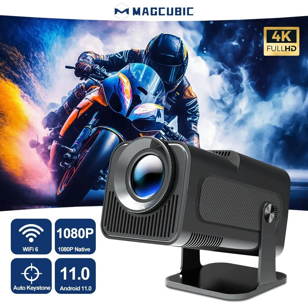 Magcubic Android 11 390ANSI HY320 Projector: 4K Native 1080P Dual WiFi6 BT5.0 Cinema Outdoor Portable Projector (Upgraded HY300)