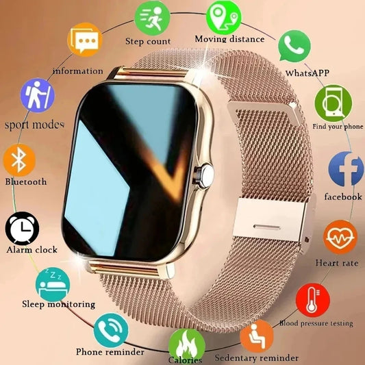 Smart Watch Full Touch Screen Sport Fitness Watches BT Call Digital Smartwatch Wristwatch 2024 New