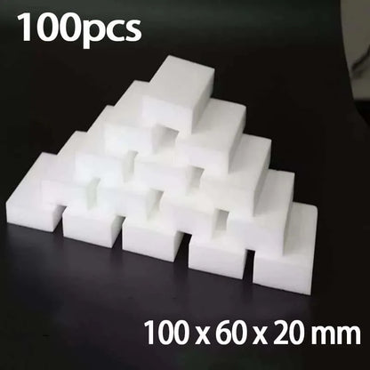 100Pcs Melamine Sponge Eraser - Magic Cleaning Sponge for Kitchen, Bathroom, Car, Office