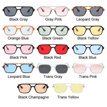 New Small Square Sunglasses Woman Brand Designer Candy Colors Sun Glasses Retro Shades Ladies Blue Mirror Driving Eyewear