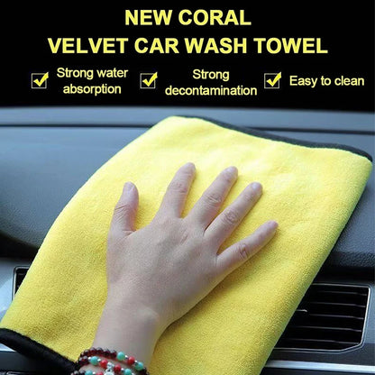 SEAMETAL 160x60cm Car Wash Towel 400GSM Microfiber High Water Absorption Cleaning Towels Thickened Soft Car Washing Drying Cloth