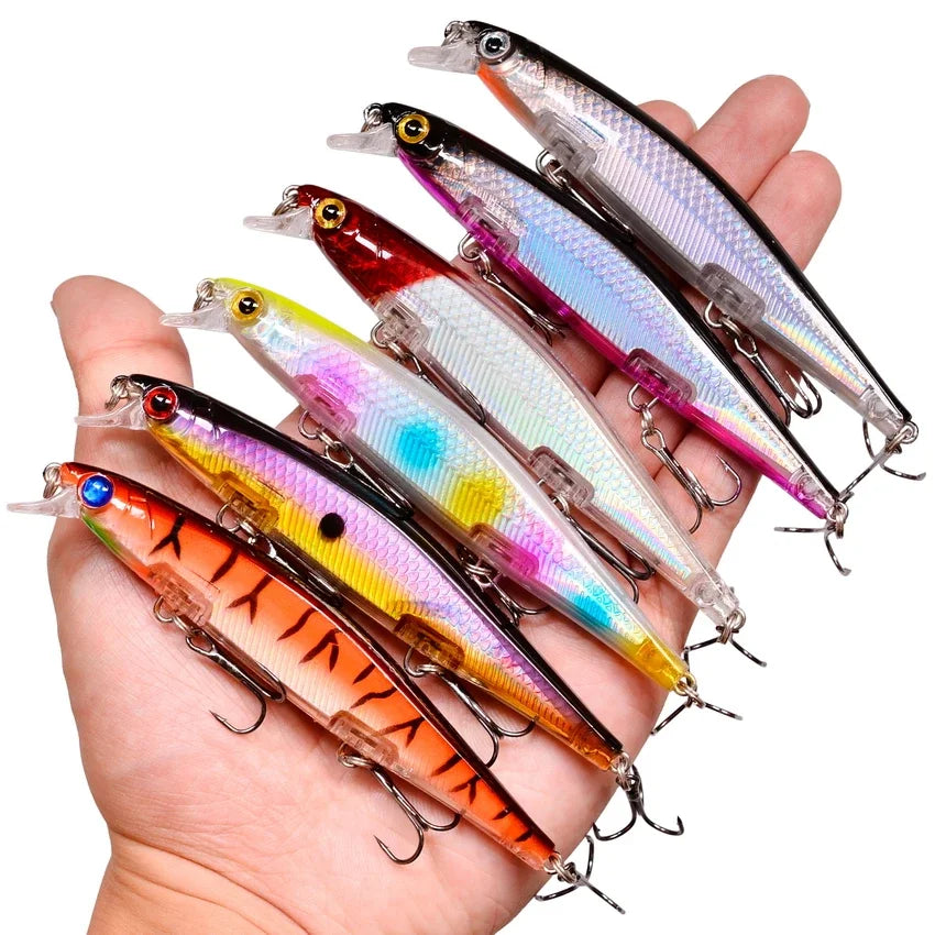 1Pcs Floating Wobbler Laser Fishing Lure - 11mm 12g Crankbait Artificial Hard Bait for Bass Fishing