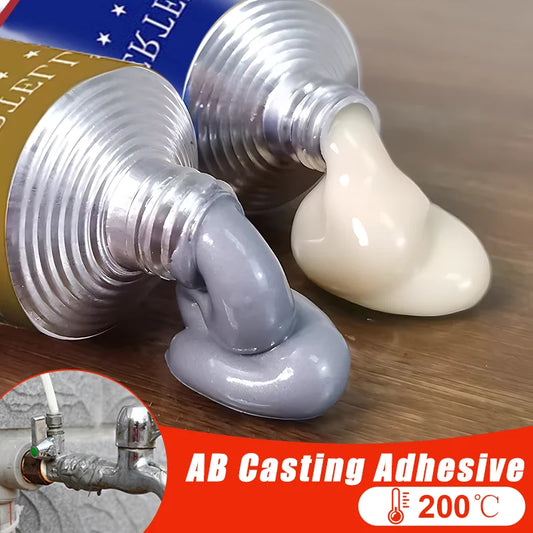 Cold Welding Glue Metal Repair Adhesive - Heat Resistance AB Sealant, High Strength Magic Plastic Repair Casting Adhesive Agent