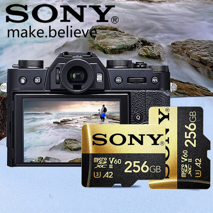 SONY High Speed Micro SD Memory Card 128GB/256GB/32GB/64GB MicroSD U3 A2 TF Flash Card for Xiaomi Phone, Camera, Tablet, PC