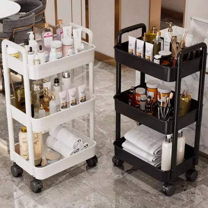 Mobile Storage Rack Trolley Organizer - Multifunctional Kitchen Cart with Wheels - Household Multi-Storey Bookshelf