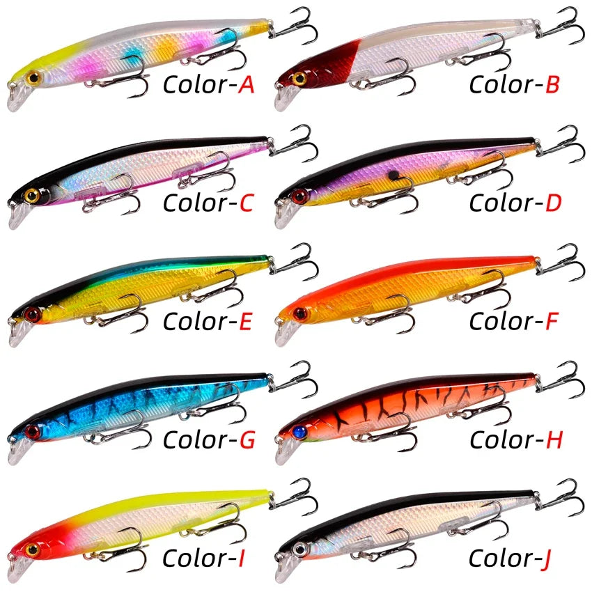 1Pcs Floating Wobbler Laser Fishing Lure - 11mm 12g Crankbait Artificial Hard Bait for Bass Fishing