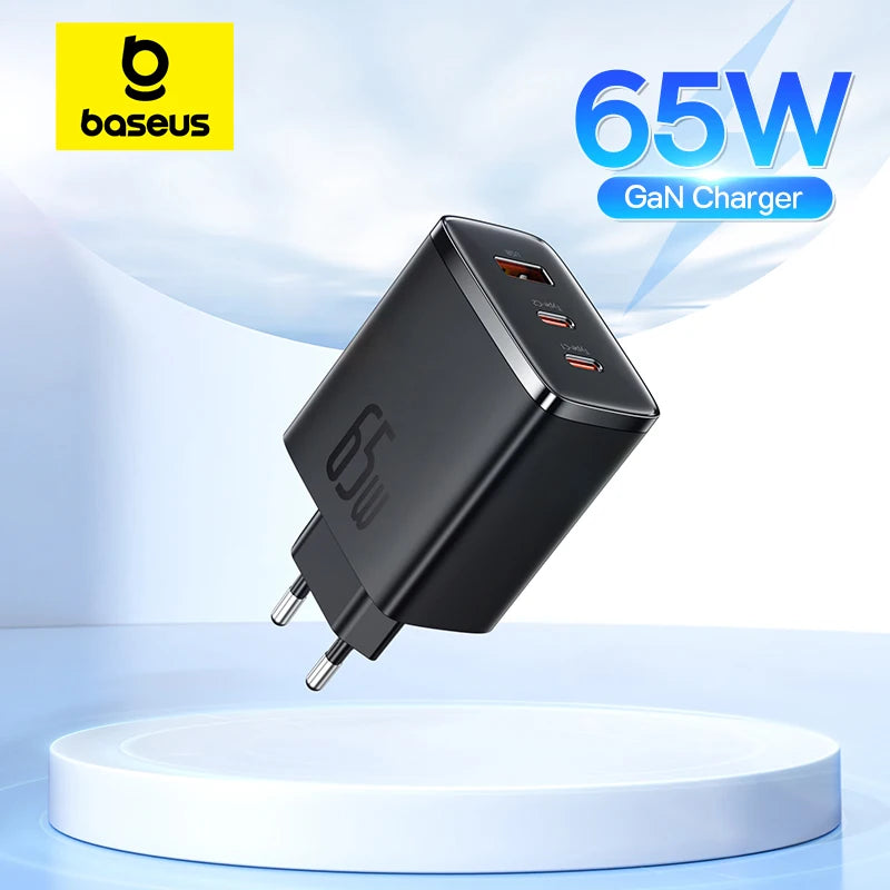 65W GaN Charger PD Charge Type C USB Charger Support PD QC PPS Portable Fast Charger For iPhone 15 14 13 Laptop Charger