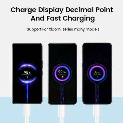 67W Original Fast USB Charger with 6A Type-C Charging Cable for Xiaomi 14/13/12/11 Ultra, Redmi K70/K60, Note 13/12T/9 Pro Turbo Charge