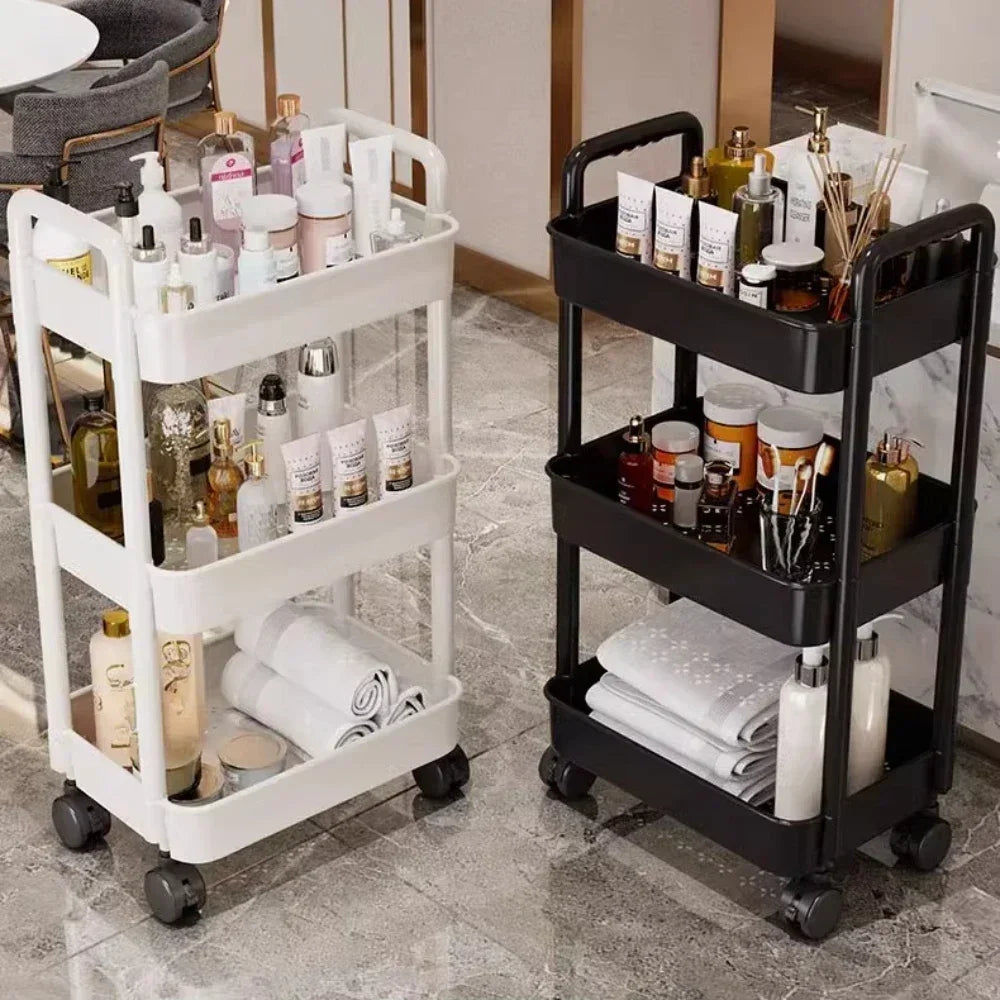 Kitchen Organizers And Storage Rack Household Cart With Wheels Multifunctional Home Accessories Mobile Rack Trolley Bookshelf