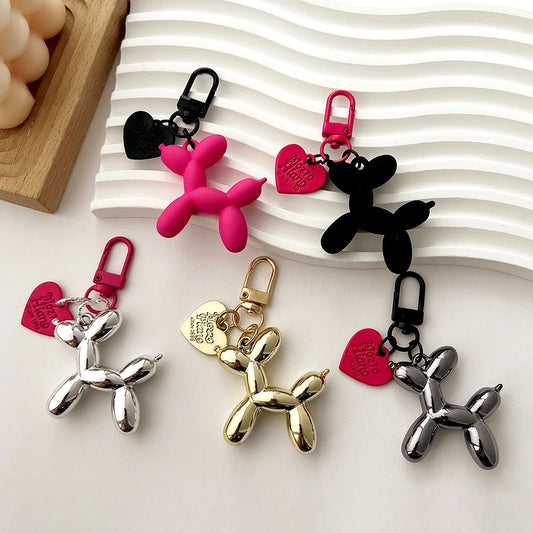 Cute Acrylic Cartoon Balloon Dog Keychains for Women - Y2K Bag Pendant, Couple Car Key Chains, Jewelry Gift Decoration Accessories