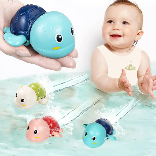 Baby Bath Toys Bathing Cute Swimming Turtle & Whale Pool Beach Classic Chain Clockwork Water Toy For Kids