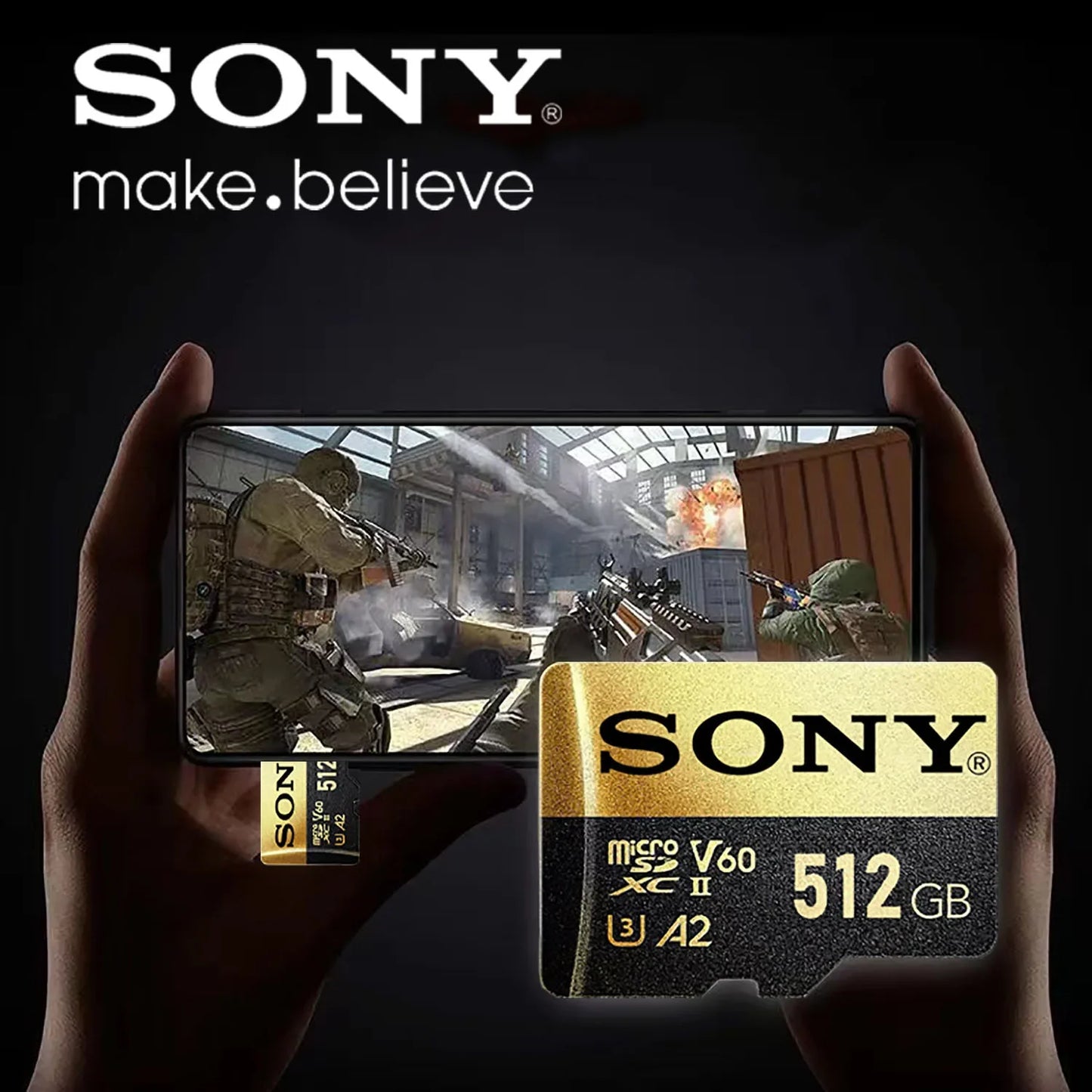 SONY High Speed Micro SD Memory Card 128GB/256GB/32GB/64GB MicroSD U3 A2 TF Flash Card for Xiaomi Phone, Camera, Tablet, PC