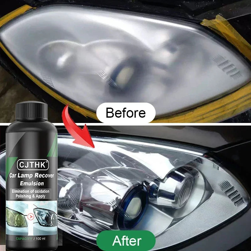 Ultimate Car Headlight Restoration Polishing Kit - Headlamp Scratch Remover & Oxidation Cleaning Paste