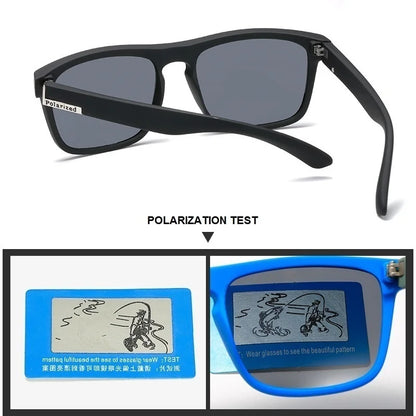 Fashion Square Vintage Polarized Sunglasses Men Women Retro Driving Fishing Luxury Brand Designer UV400 Eyewear