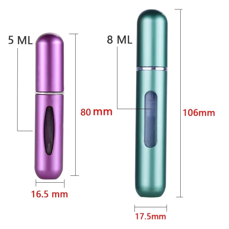 Refillable Mini Perfume Bottle Portable Cosmetic Bottle Spray Bottle Atomizer Spray Container Travel Refillable Bottles 8ml /5ml