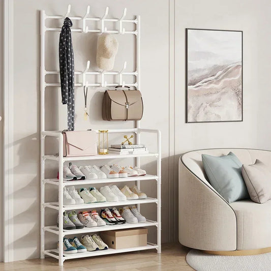 Clothes Hanger Multi-Layer Shoe Rack Doorway Hangers Shoe Shelf Coat Rack Storage Clothing Indoor Storage Furniture Hat Hangers